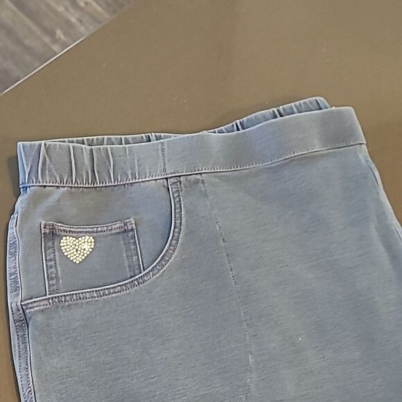Dream Jeannes by Quacker Factory sz 4X cotton, poly spandex  embellished jeans - Picture 2 of 9